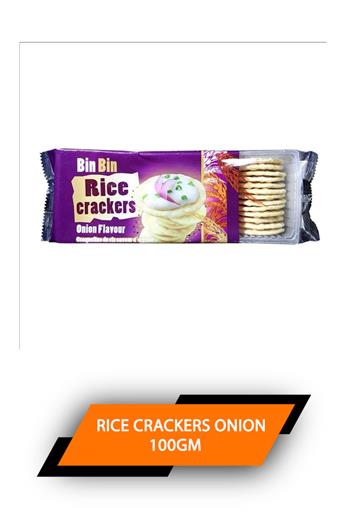 Bin Bin Rice Crackers Onion 100gm